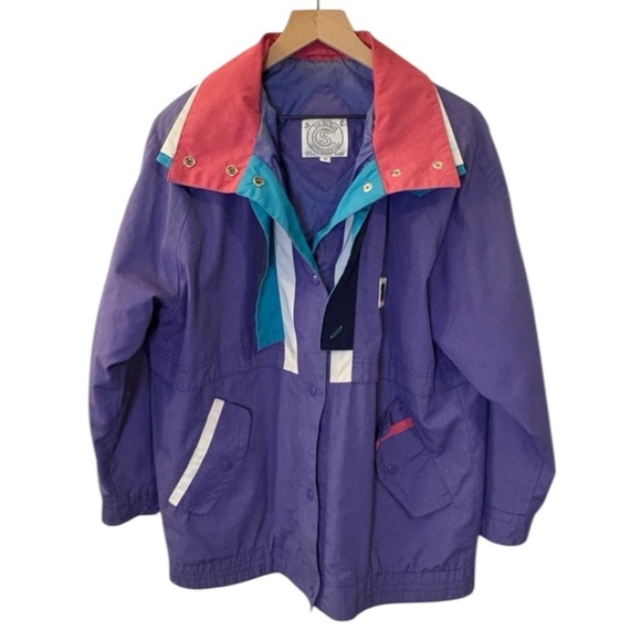 Vintage Be in the Current Seen Women's Purple Pink Ski & Snow Jacket Medium - Picture 1 of 15